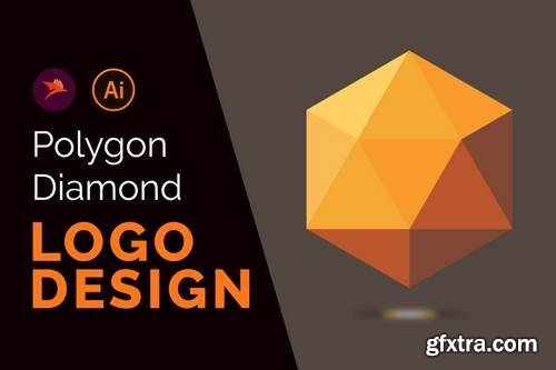 Polygon Diamond 3D Logo Design