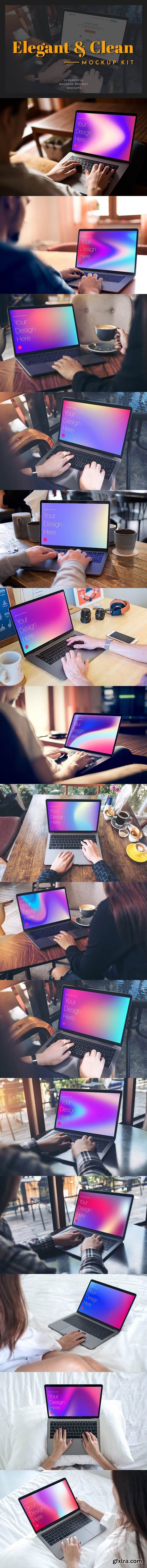 Elegant & Clean Macbook Pro Mockups