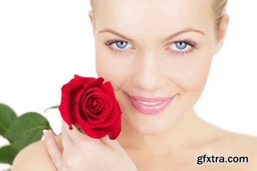 Girl child woman rose flower flowers gift 25 HQ Jpeg