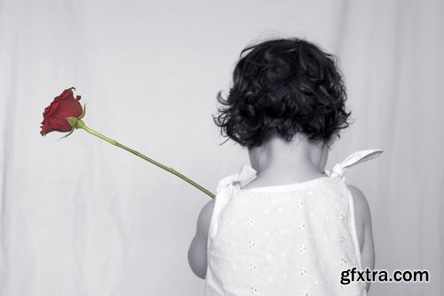 Girl child woman rose flower flowers gift 25 HQ Jpeg