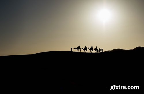 Camel caravan traveler Tuareg desert dune sand barchan 25 HQ Jpeg