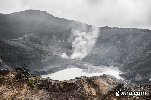 Crater cavity in the ground meteor pit nature landscape lake in the crater 25 HQ Jpeg