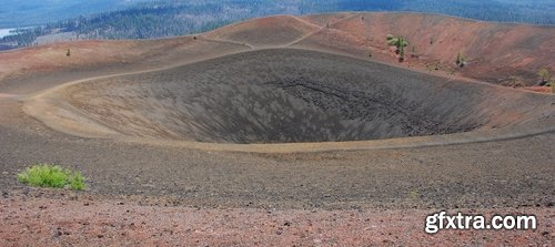 Crater cavity in the ground meteor pit nature landscape lake in the crater 25 HQ Jpeg