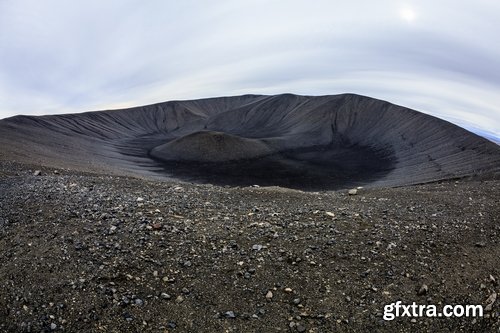 Crater cavity in the ground meteor pit nature landscape lake in the crater 25 HQ Jpeg