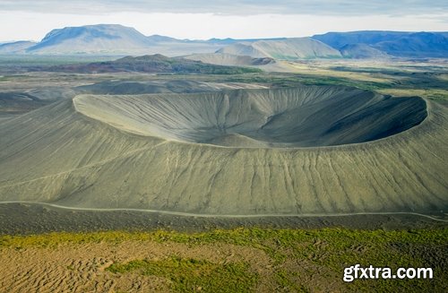 Crater cavity in the ground meteor pit nature landscape lake in the crater 25 HQ Jpeg