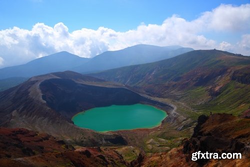 Crater cavity in the ground meteor pit nature landscape lake in the crater 25 HQ Jpeg