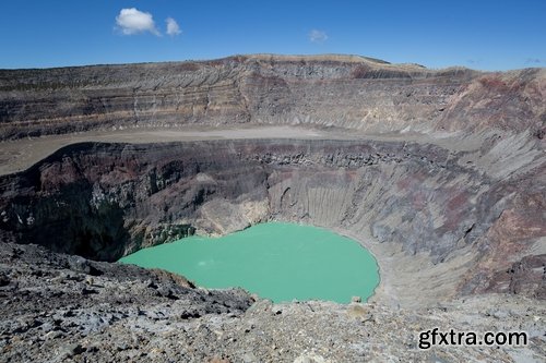 Crater cavity in the ground meteor pit nature landscape lake in the crater 25 HQ Jpeg