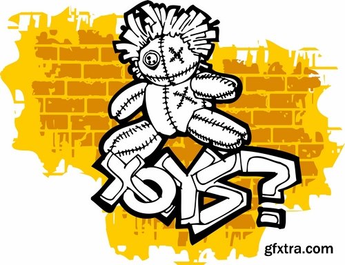 Image for clothes in the urban graffiti slogan inscription 25 EPS