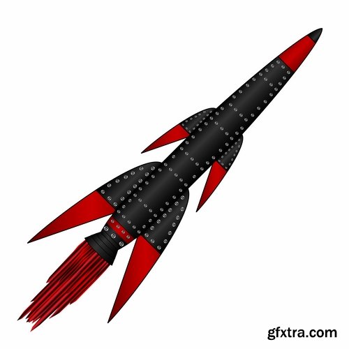 Bomb rocket projectile vector image 25 EPS