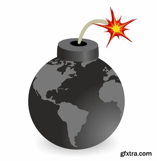 Bomb rocket projectile vector image 25 EPS