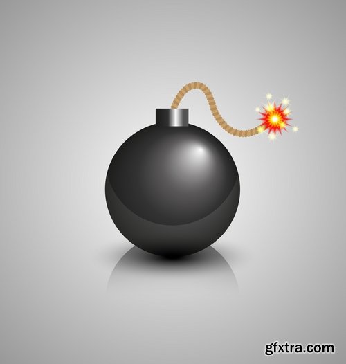 Bomb rocket projectile vector image 25 EPS