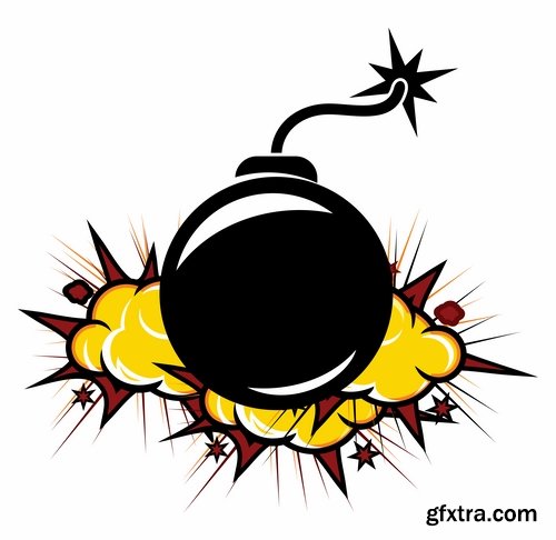 Bomb rocket projectile vector image 25 EPS