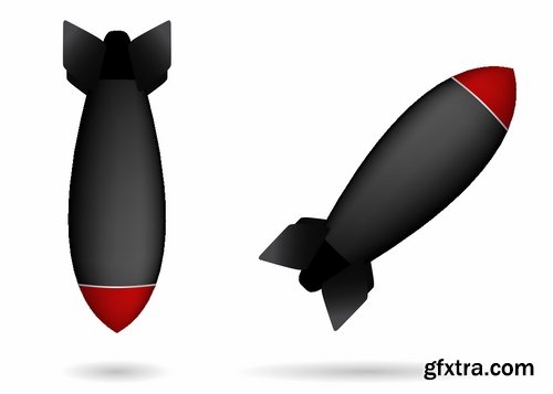 Bomb rocket projectile vector image 25 EPS