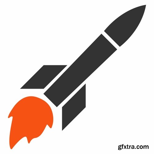 Bomb rocket projectile vector image 25 EPS