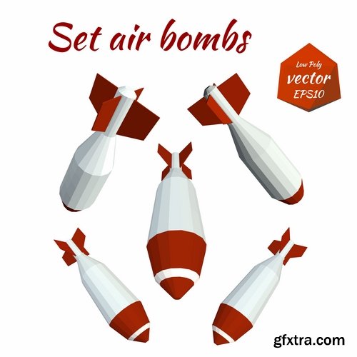 Bomb rocket projectile vector image 25 EPS