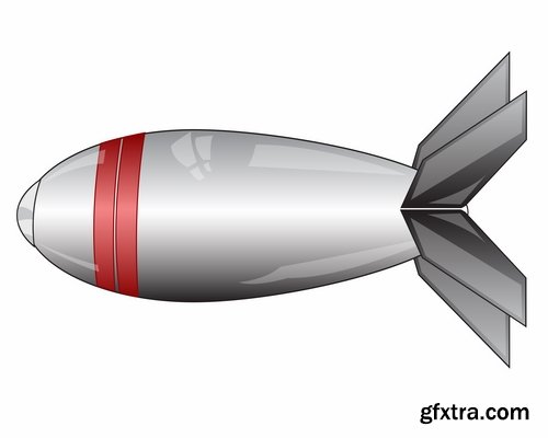 Bomb rocket projectile vector image 25 EPS