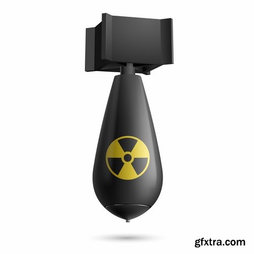 Bomb rocket projectile vector image 25 EPS