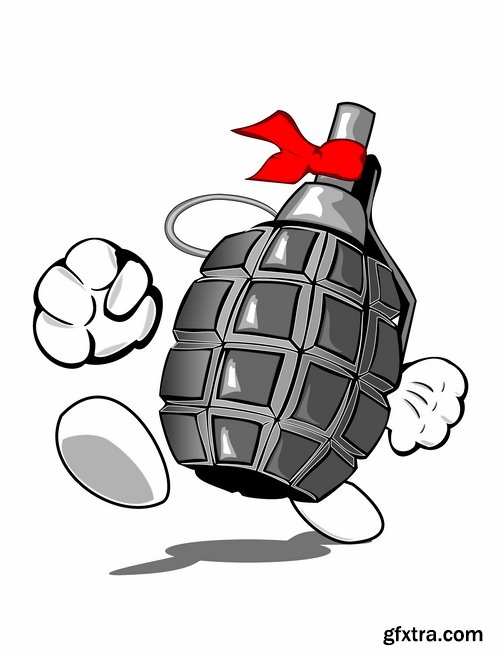 Bomb rocket projectile vector image 25 EPS