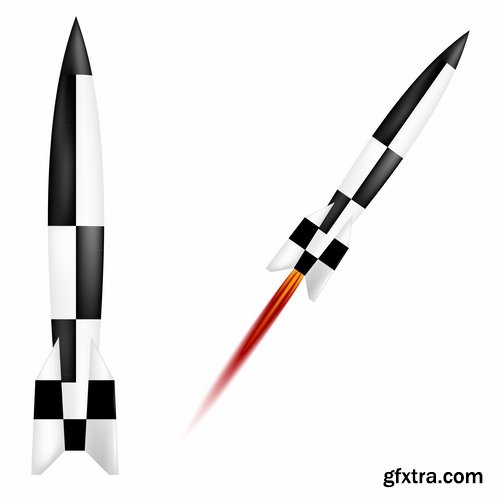 Bomb rocket projectile vector image 25 EPS