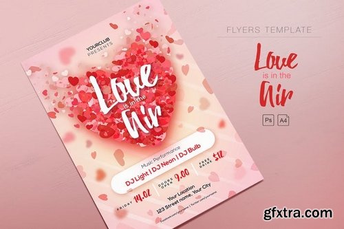 GraphicRiver - Love is in the Air Party Flyer Template 14484442