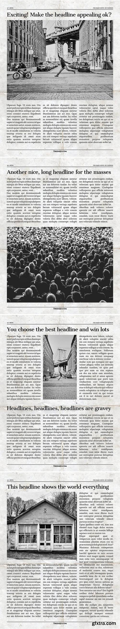 CM - Vintage InDesign Newspaper Template 2176523