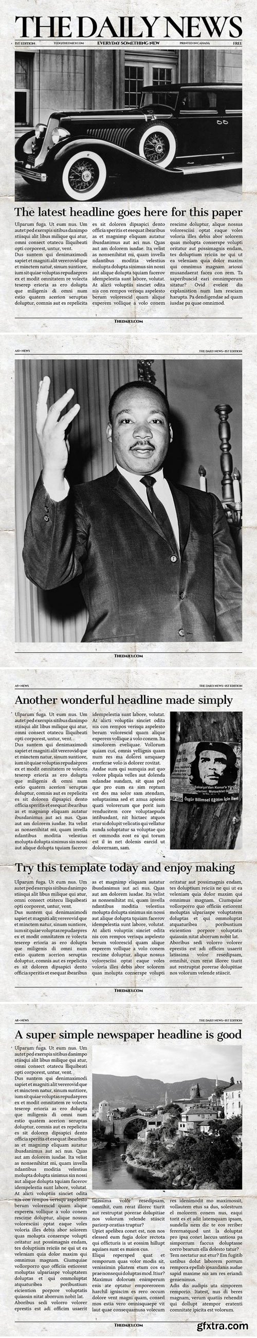 CM - Vintage InDesign Newspaper Template 2176523