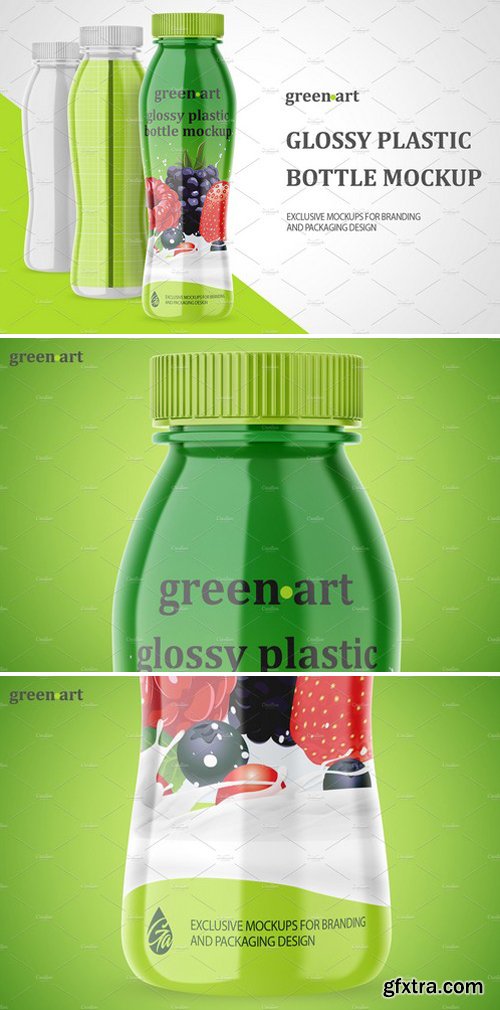 CM - Glossy Plastic Bottle Mockup 2122547