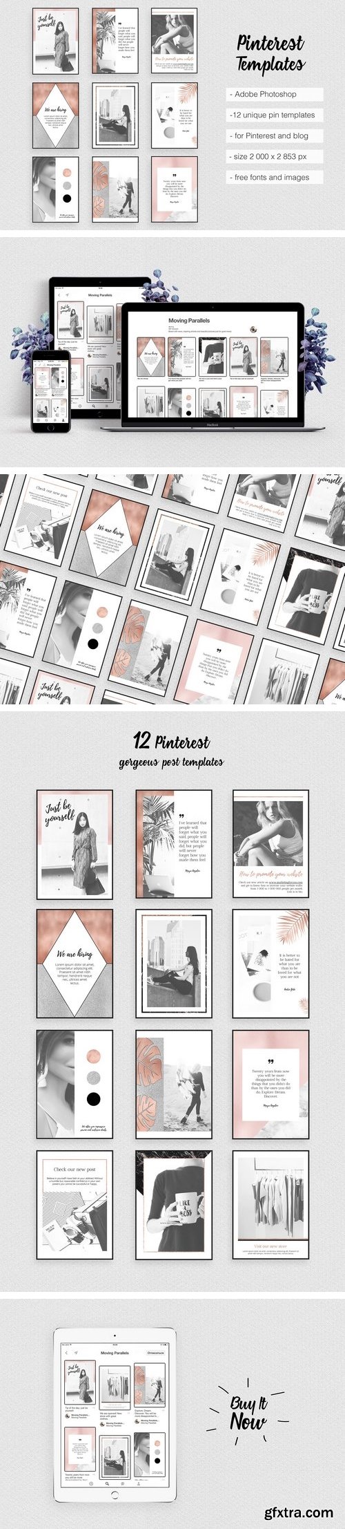 CM - Pinterest Templates Rose Gold 2000348