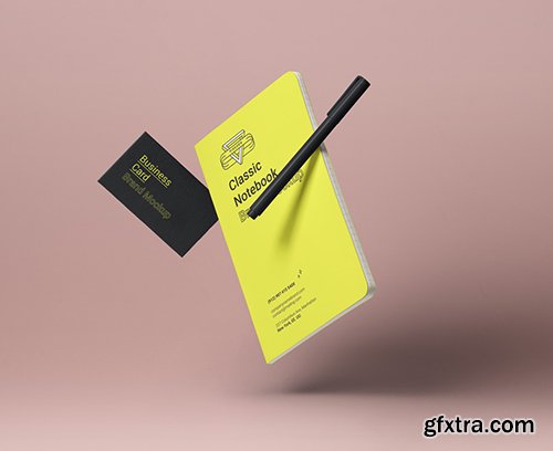 Gravity Psd Notebook Mockup