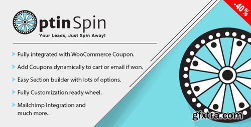 CodeCanyon - OptinSpin v1.8 - Fortune Wheel Fully Integrated With WooCommerce Coupons - 20768678