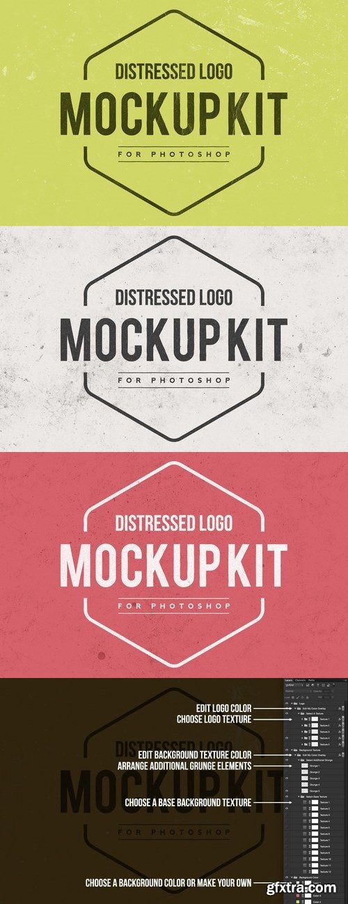 Medialoot - Distressed Logo Mockup Kit