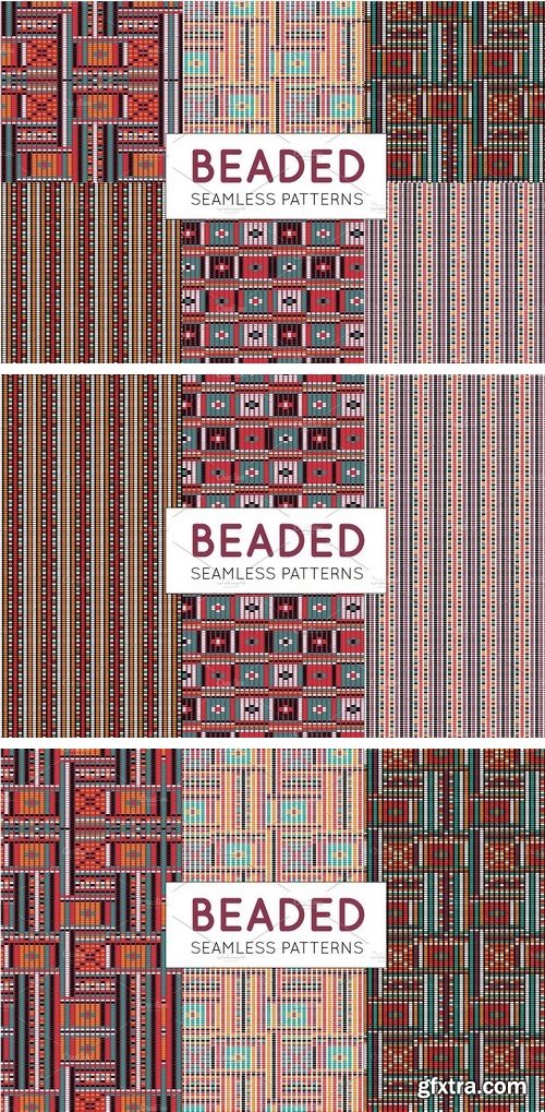 CM - Bead Effect Tribal Seamless Patterns 796694