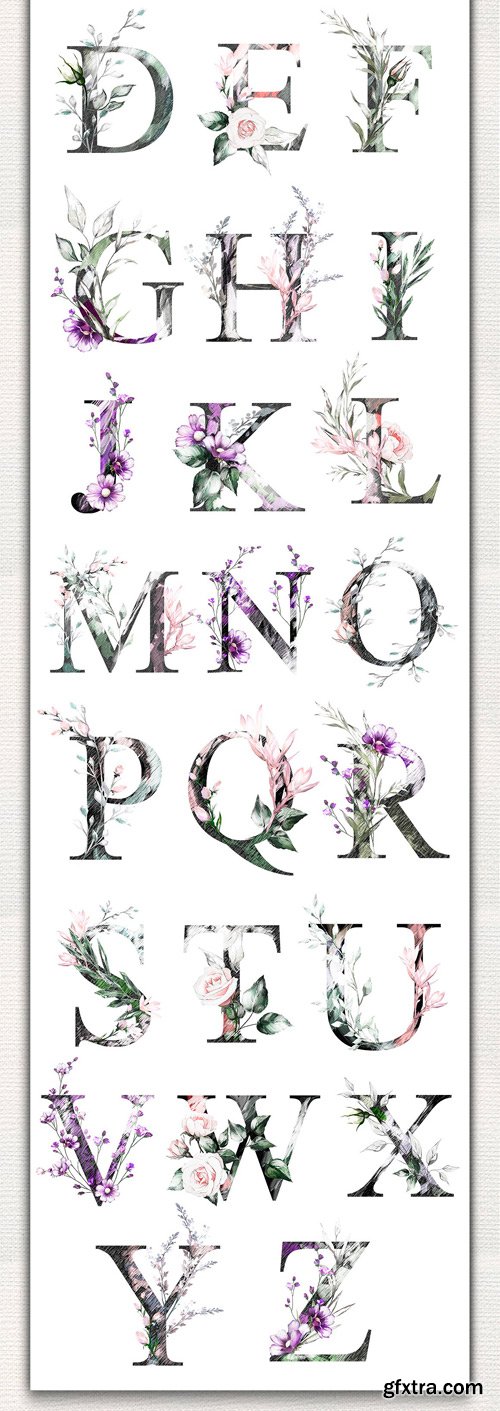 CM - Floral Alphabet Letters 2200289