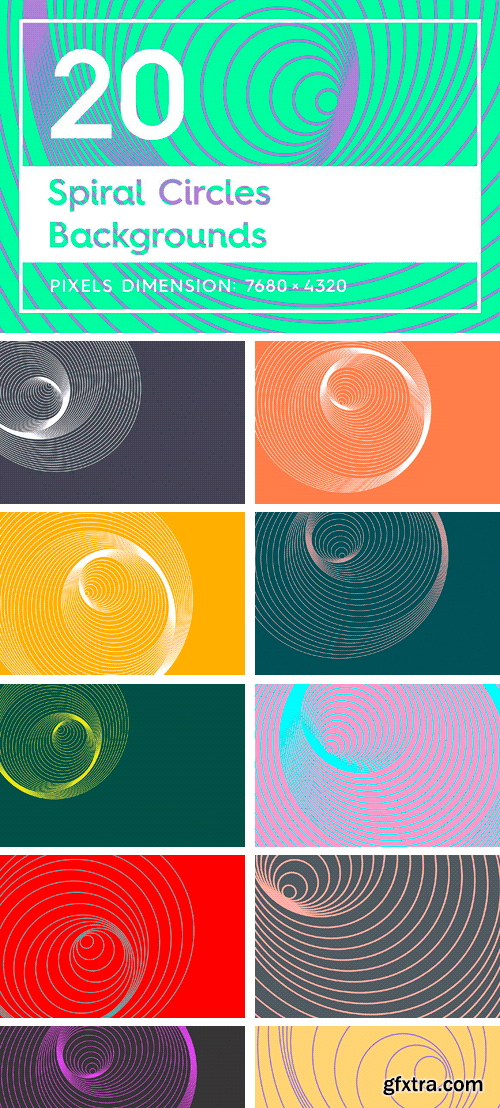 CM - 20 Spiral Circles Backgrounds 2164070