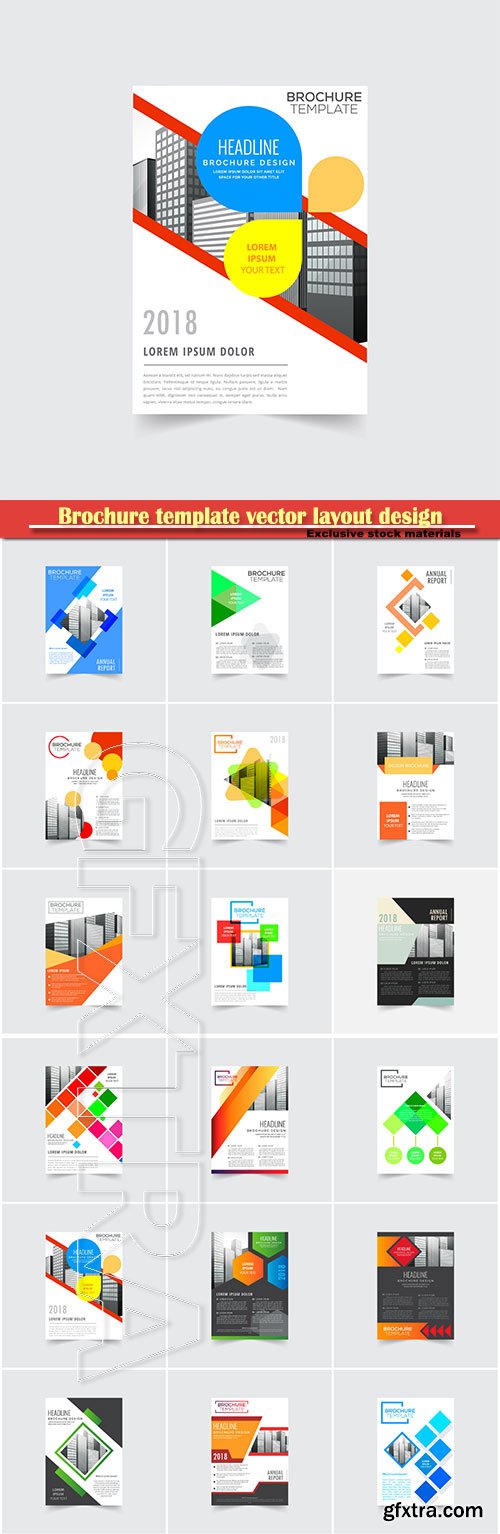 Brochure template vector layout design, corporate business annual report, magazine, flyer mockup # 121