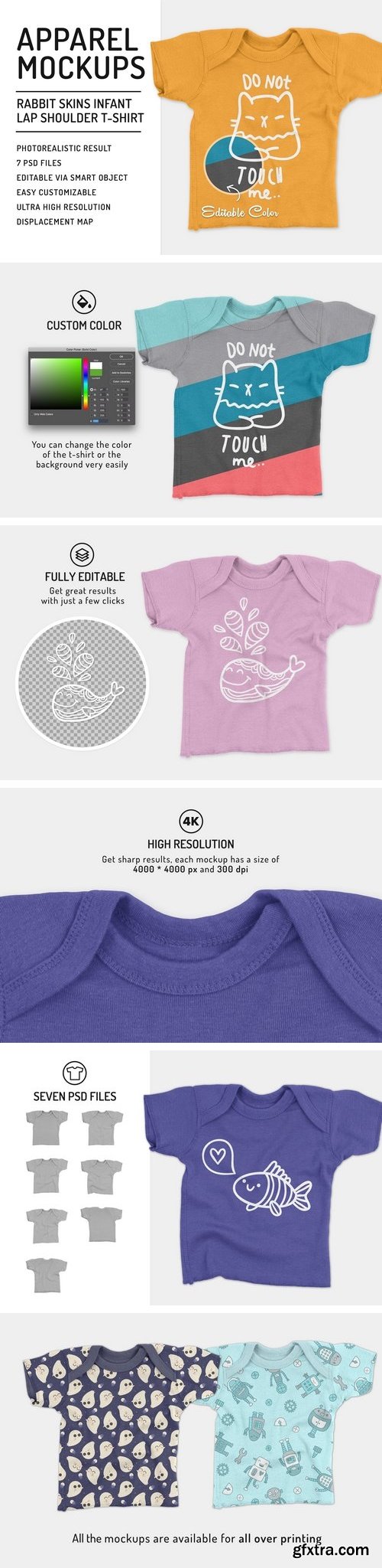 CM - Infant Lap Shoulder T-Shirt Mockups 2086047