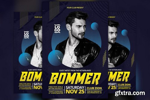 CM - Electro DJ Artist Flyer Template 2186089