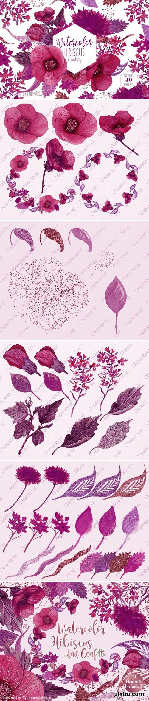 CM - Wine Pink Tropical Floral Graphics 2186086