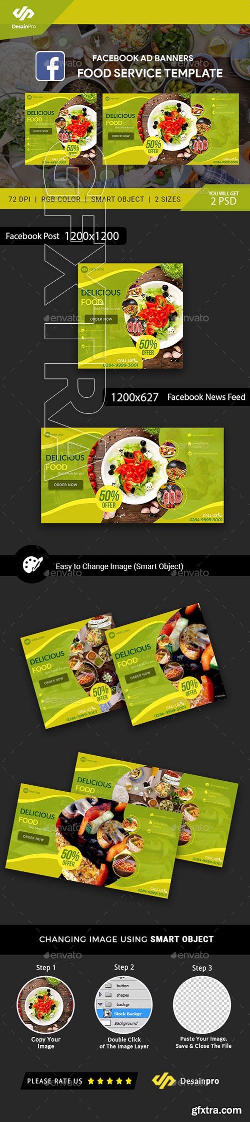 Graphicriver - Food Business Services FB Ad Banners - AR 21310775