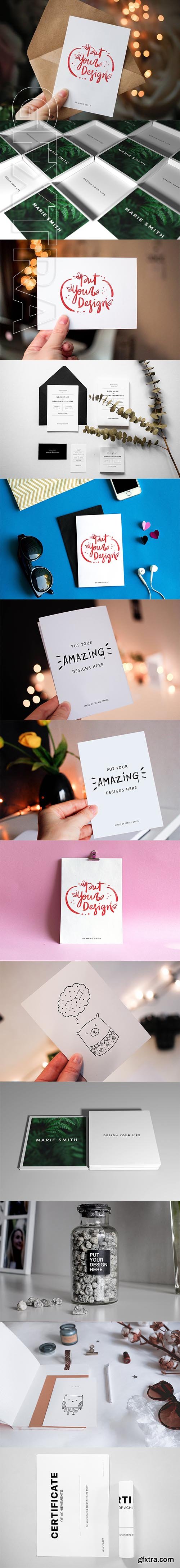 CreativeMarket - 175 Mockups + Free Postcard Mockups 2247604