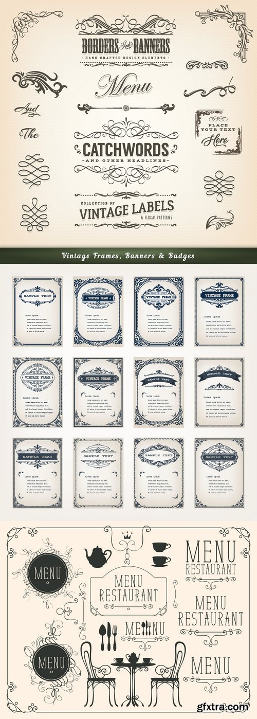 Vectors - Ornate Menu Elements Mix 31