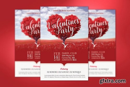 CM - Tree Heart Valentines Party Flyer 2251320