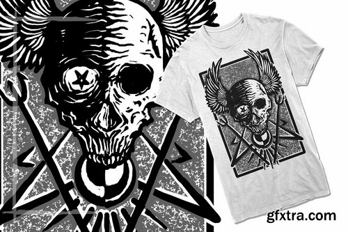 CM - T-Shirt Design Skull 2259611