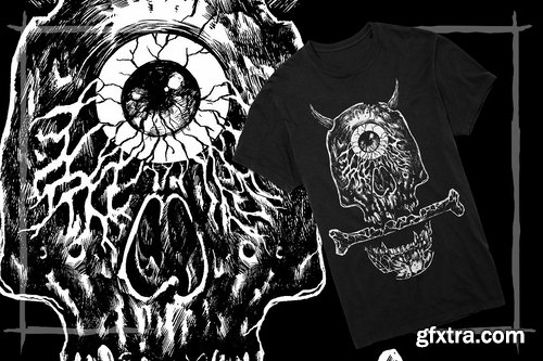 CM - T-Shirt Design Skull 2259611