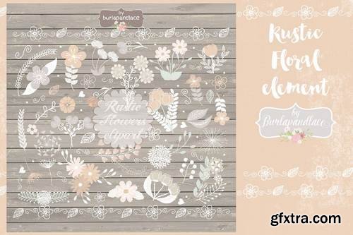 Vector floral clip arts