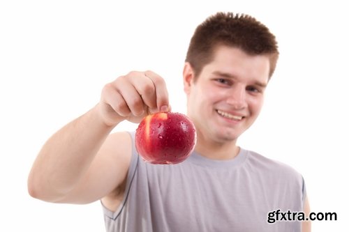 People man eating apple fruit vitamin benefits 25 HQ Jpeg