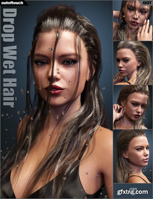 Drop Wet Hair for Genesis 3 Female(s) (Update Genesis 8)