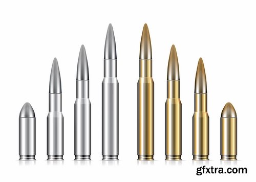 Chuck bullet ammunition vector image 25 EPS