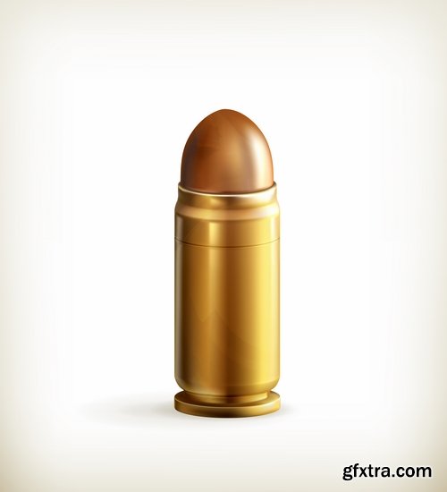 Chuck bullet ammunition vector image 25 EPS