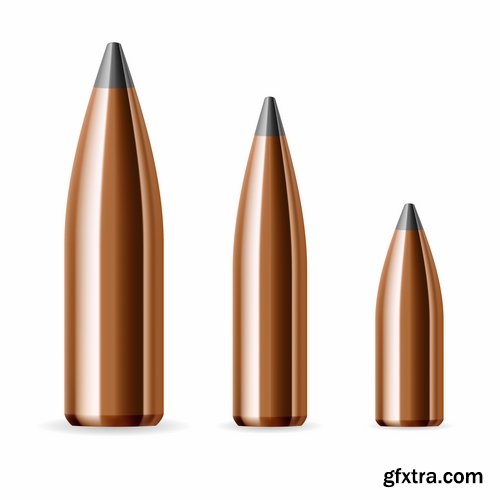 Chuck bullet ammunition vector image 25 EPS